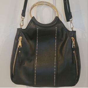 INC International Concepts Studded Bangle Ring Handle Tote Crossbody Bag